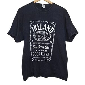 Ireland Fruit of the Loom Jack Daniel's Style Graphic Tee Size XL